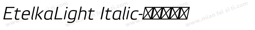 EtelkaLight Italic字体转换